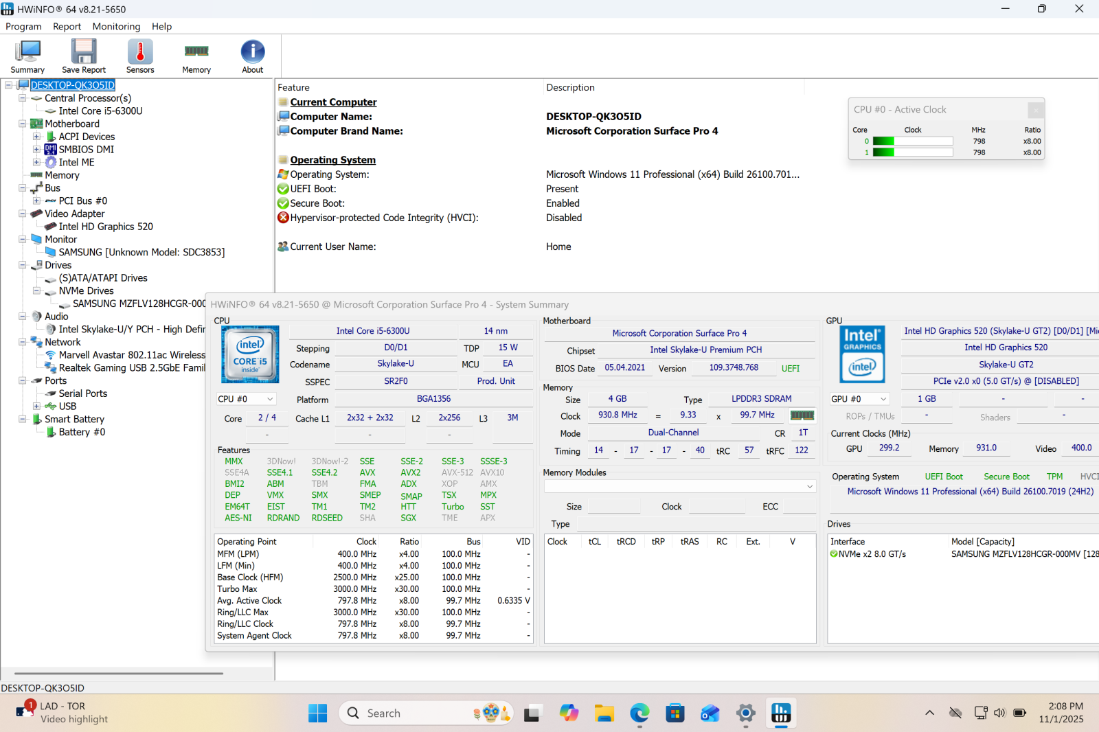 Microsoft Surface Pro 4 Tablet, 12.3" QHD Touch, i5-6300U, 4GB, 128GB - Photo 6